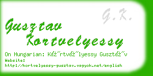 gusztav kortvelyessy business card